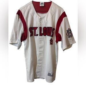 St. Louis Kids Baseball Jersey - White and Red